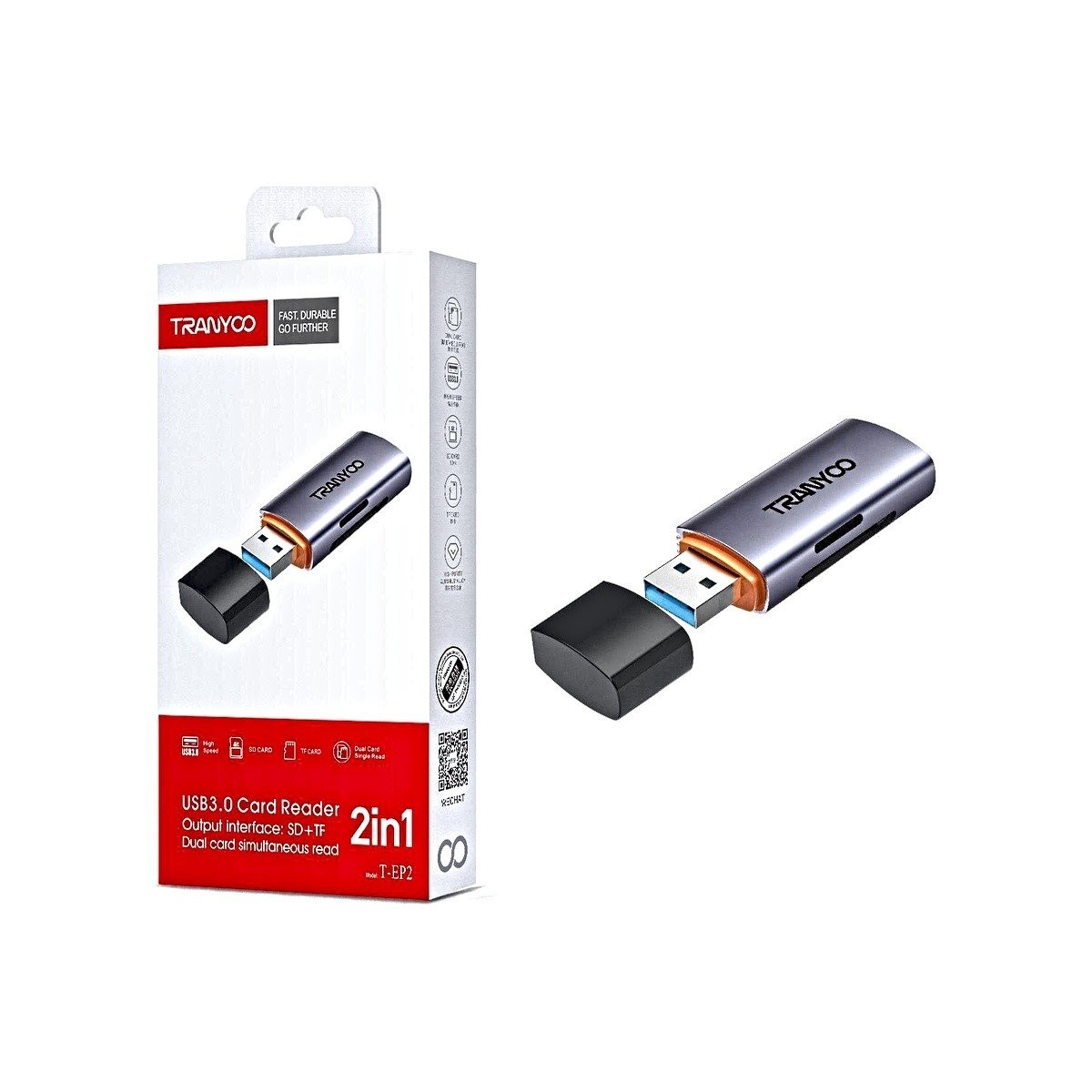LECTOR MICROSD 3.0 TRANYOO T-EP2 — HILAX.PE Camaná