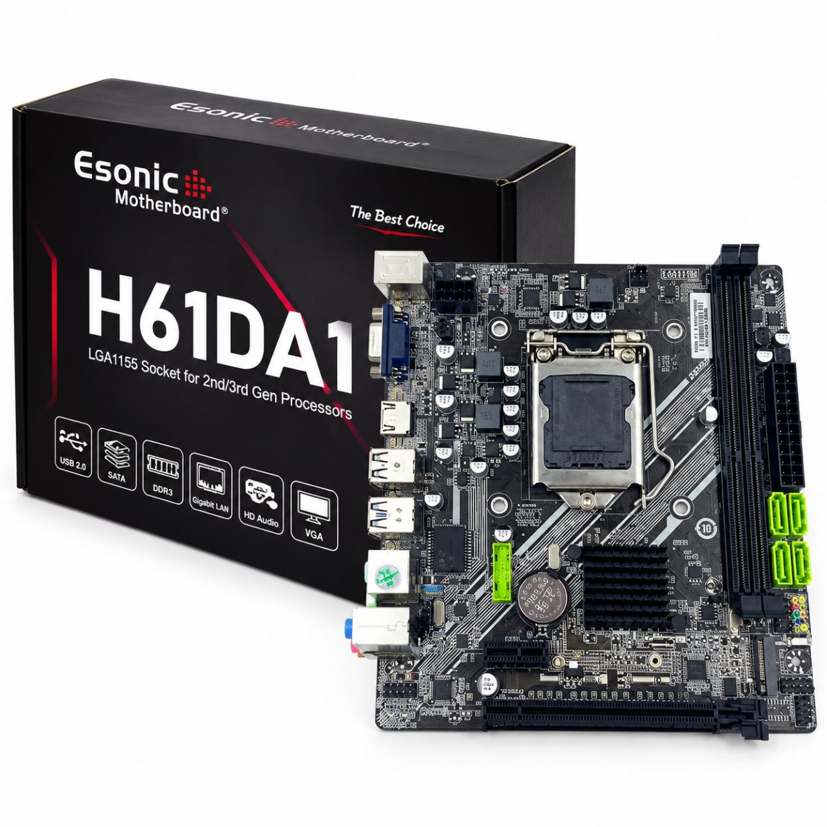 PLACA MADRE ESONIC H61DA LGA 1155 DDR3 2DA/3RA GEN — HILAX.PE Camaná