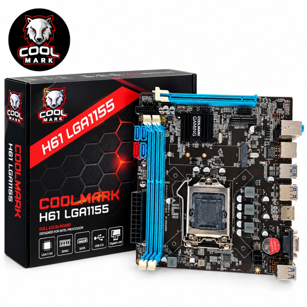 PLACA MADRE COOLMARK H61 LGA1155 DDR3 2DA 3RA GEN