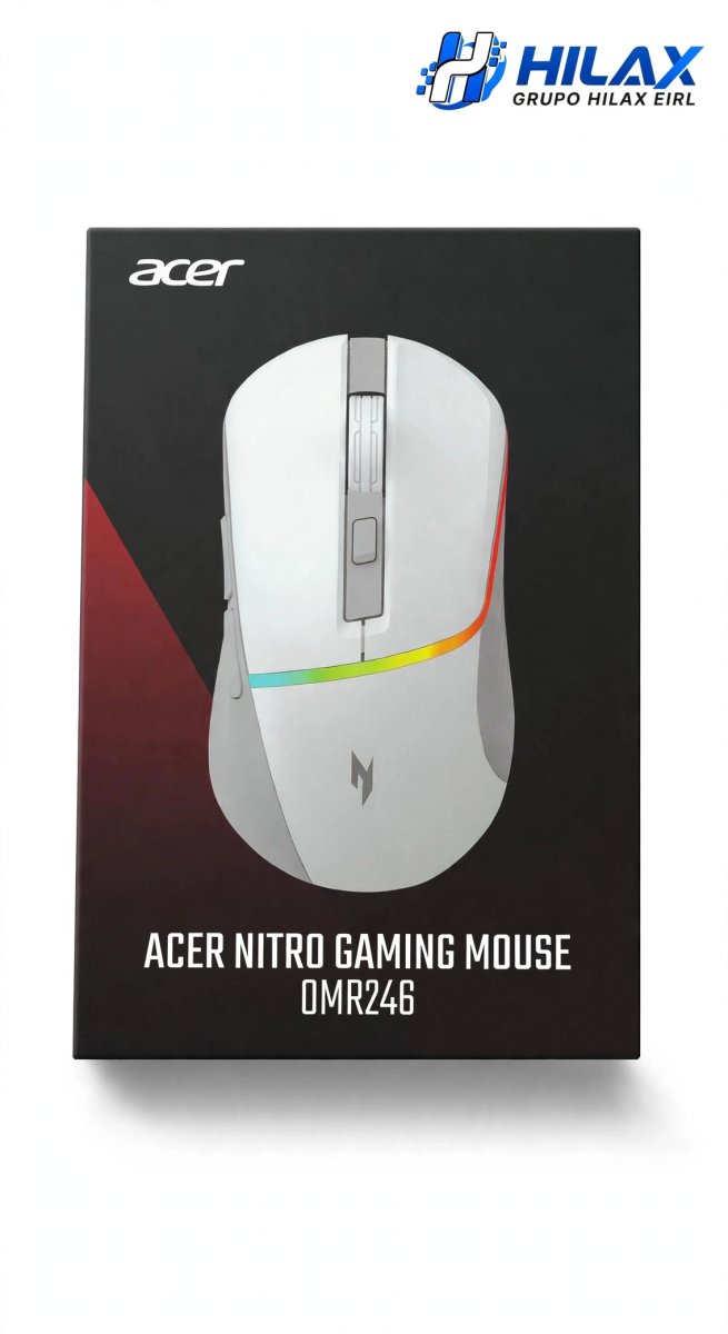 MOUSE GAMER ACER NITRO OMR246 BLANCO — HILAX.PE Camaná