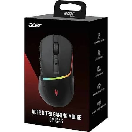 MOUSE GAMER TRIMODE ACER NITRO OMR246 BK NEGRO — HILAX.PE Camaná