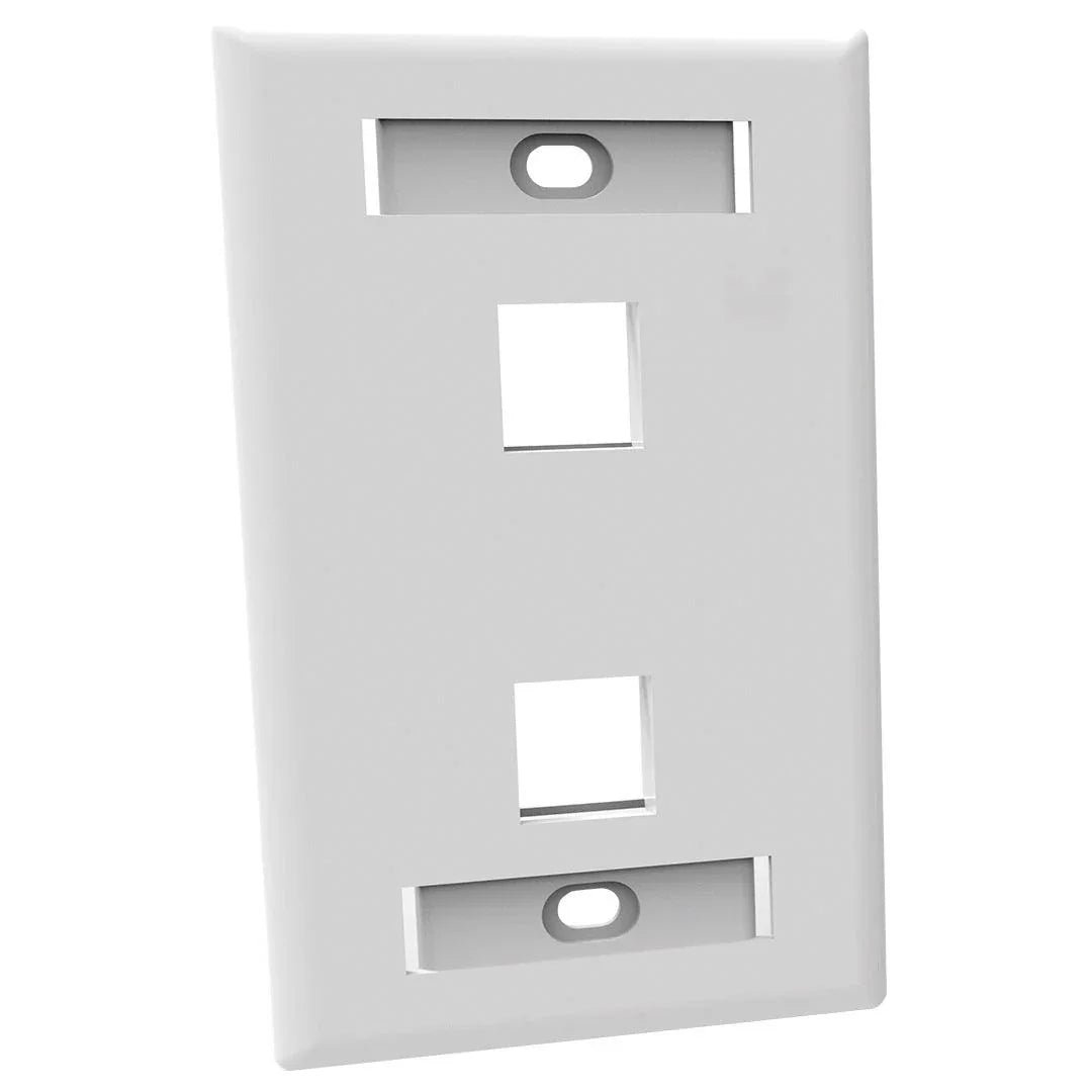 PLACA PARED FACEPLATE 2 PUERTOS RJ45 SATRA — HILAX.PE Camaná