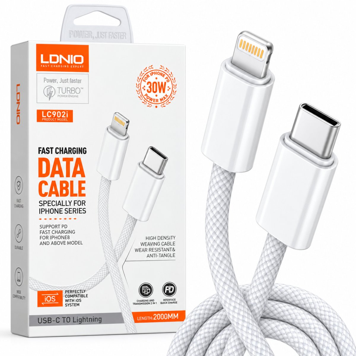 CABLE LDNIO LC902i 30W TIPO C A LIGTHNING — HILAX.PE Camaná