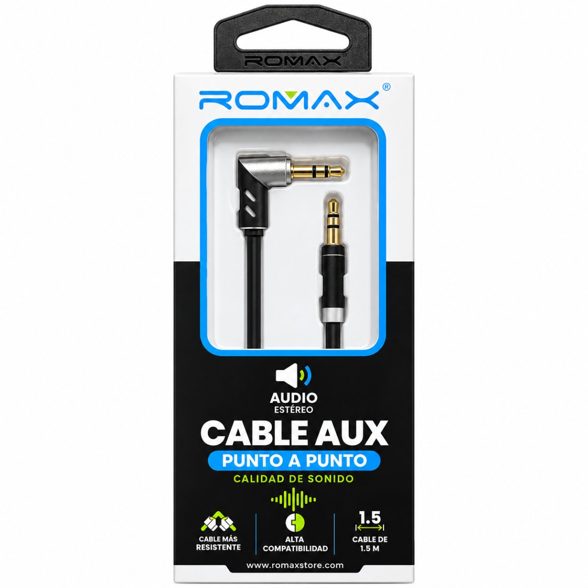 CABLE AUXILIAR ROMAX TSC0047 PLUG 3.5m L — HILAX.PE Camaná