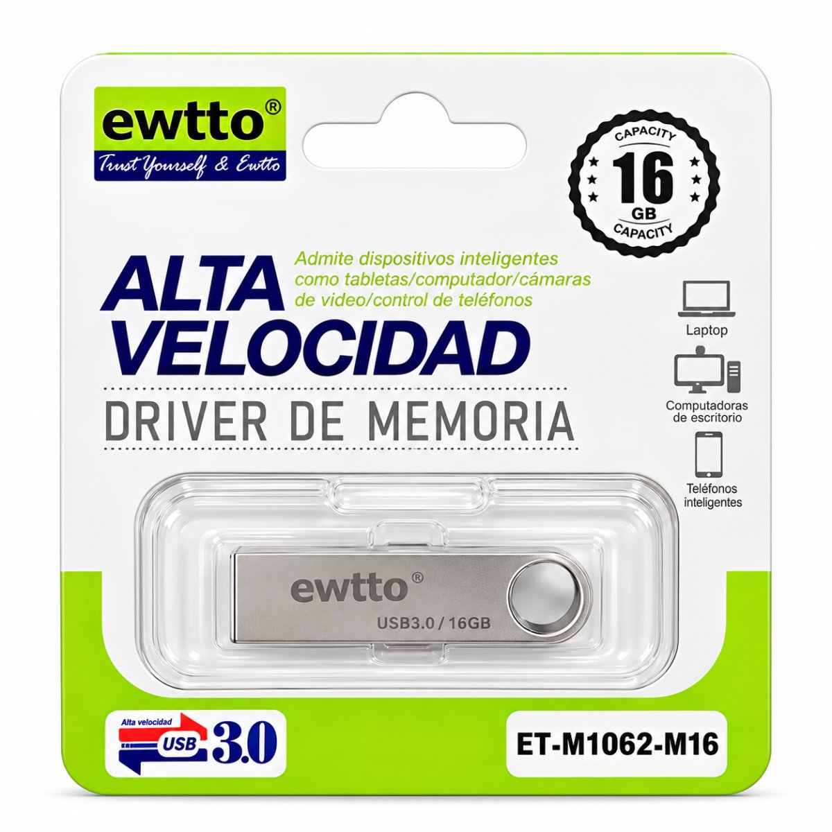 MEMORIA USB EWTTO 16GB ET-M1062 METAL — HILAX.PE Camaná