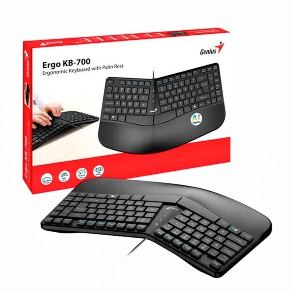 TECLADO USB GENIUS KB-700 ERGONOMICO — HILAX.PE Camaná