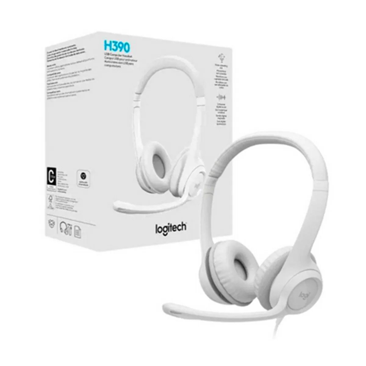 AUDIFONO USB LOGITECH H390 ANC BLANCO