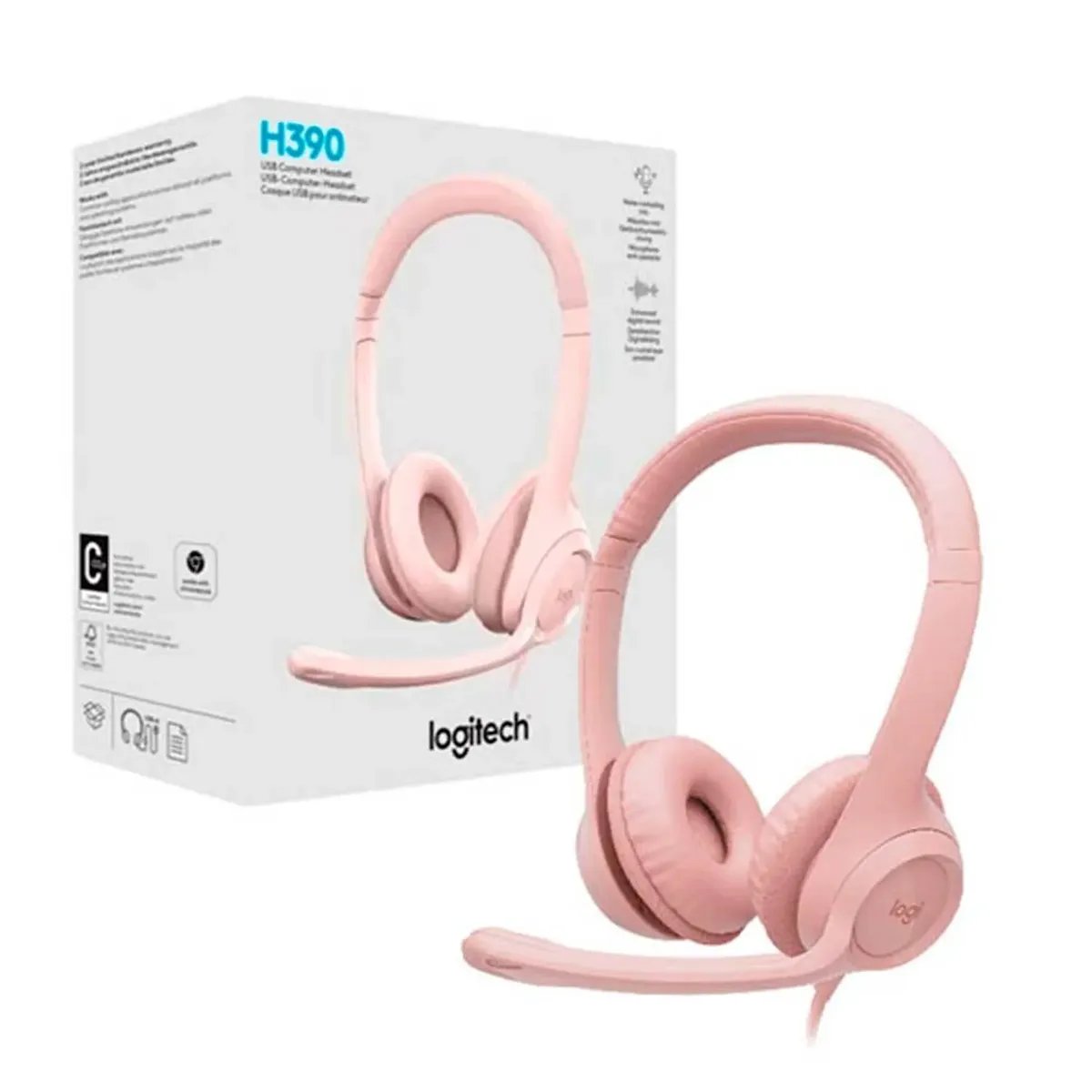 AUDIFONO USB LOGITECH H390 ANC ROSA