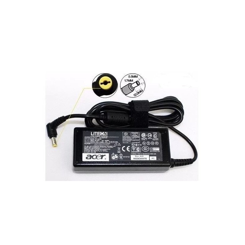 CARGADOR LAPTOP ACER 19V 3.42A P. AMARILLO (5.5*1.7)