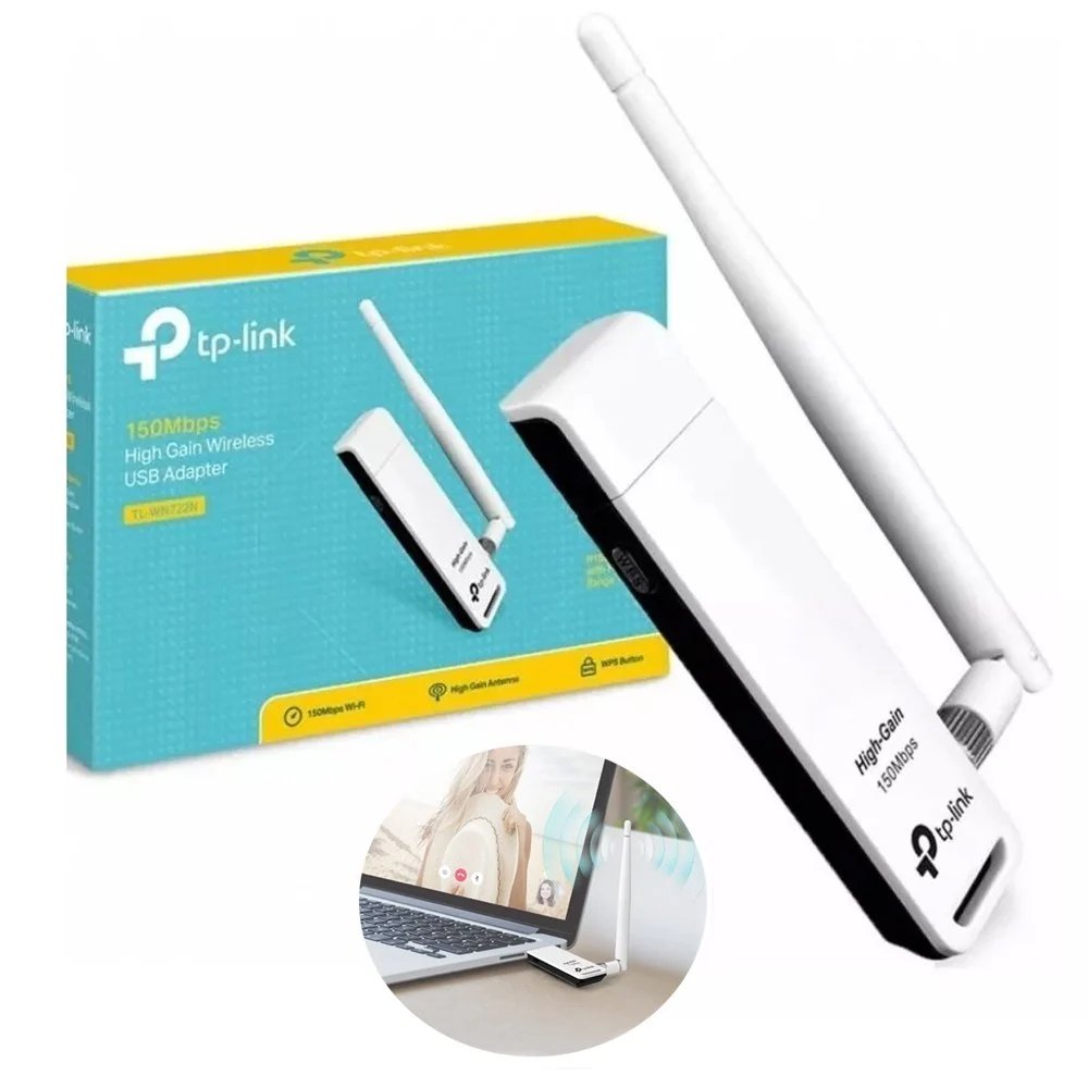ADAPTADOR WIFI USB TP-LINK TL-WN722N BLANCO