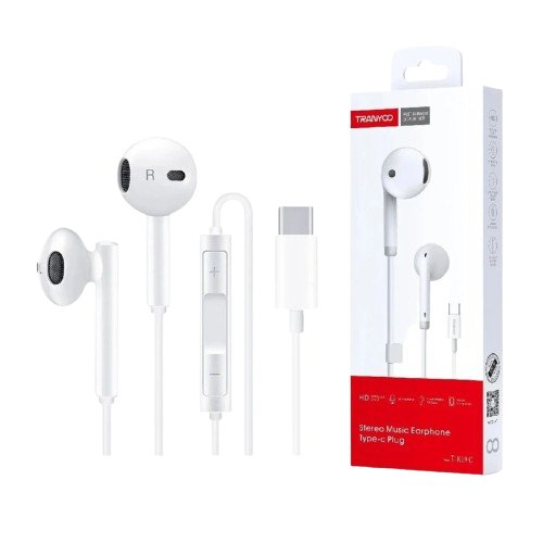 AUDIFONO TIPO C TRANYOO T-R18C BLANCO — HILAX.PE Camaná
