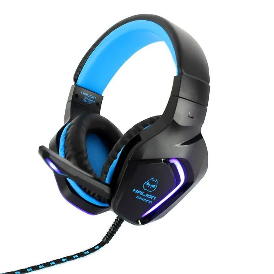 AURICULAR GAMER HALION HA-S7 LED AZUL