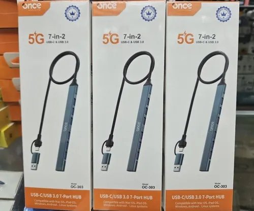 HUB USB ONCE OC-303 7 EN 1 USB-C/USB-A