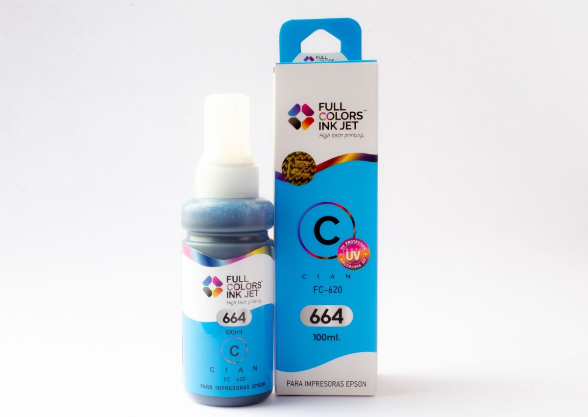 TINTA FULLCOLORS FC-620 PARA EPSON CYAN 100 ML CAJA