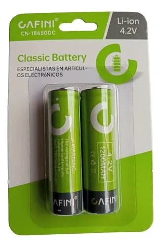 PILA RECARGABLE CAFINI CN-18650DC 4.2V 1.2A