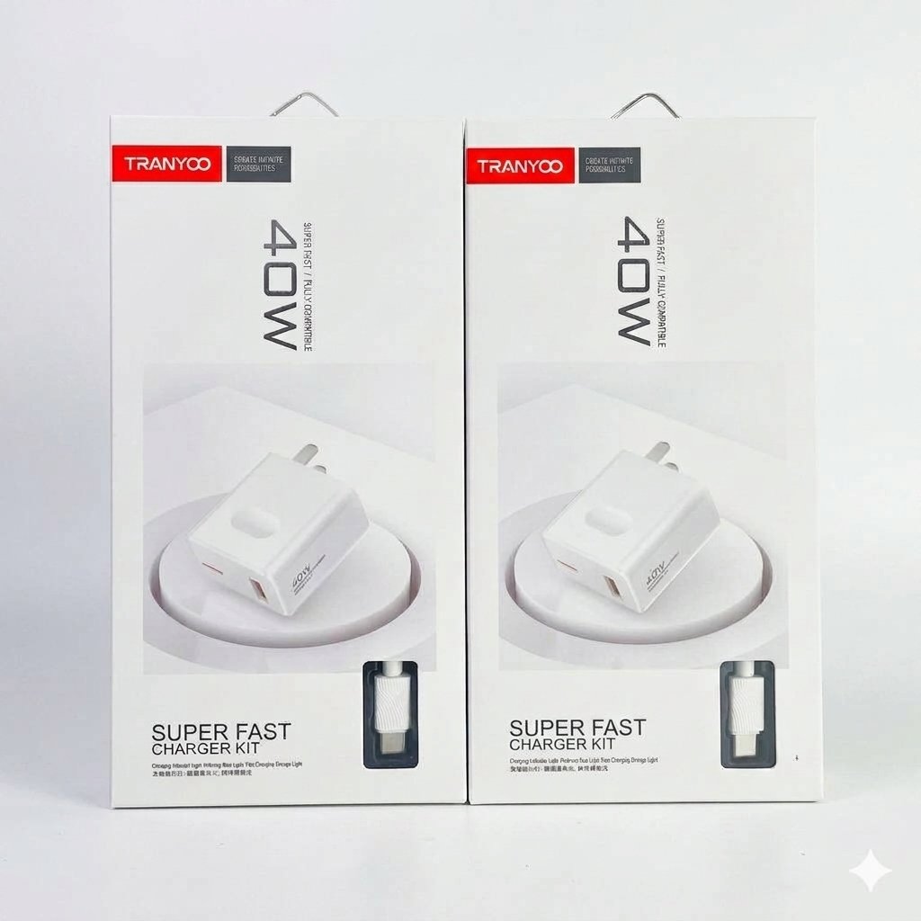 CARGADOR IPHONE TRANYOO FIT 40W US4-IP