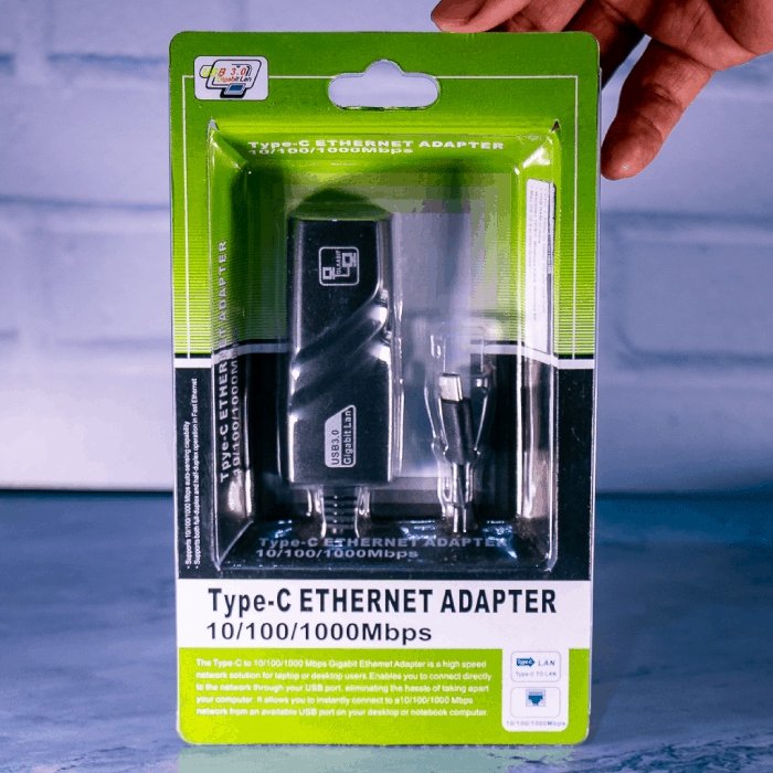 ADAPTADOR TIPO C A LAN , USB 3.0 10/100/1000 / CAJA VERDE KNT-1091