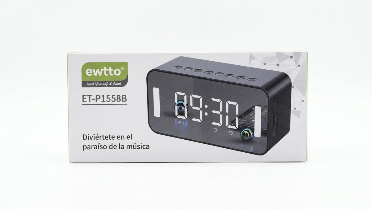 PARLANTE EWTTO ET-P1558B RELOJ, BT, FM, TF CARD, USB