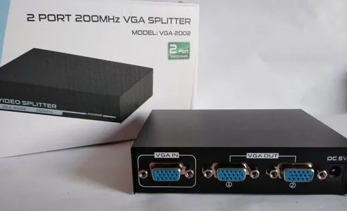 SPLITER VGA 2PORT, 1 IN X 2 OUT, VGA-2002 / CAJA BLANCA CELESTE