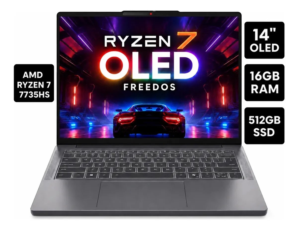 NOTEBOOK LENOVO IDEAPAD SLIM 3, 14" OLED , AMD RYZEN 7 7735HS, 16GB DDR5, 512GB SSD — HILAX.PE Camaná