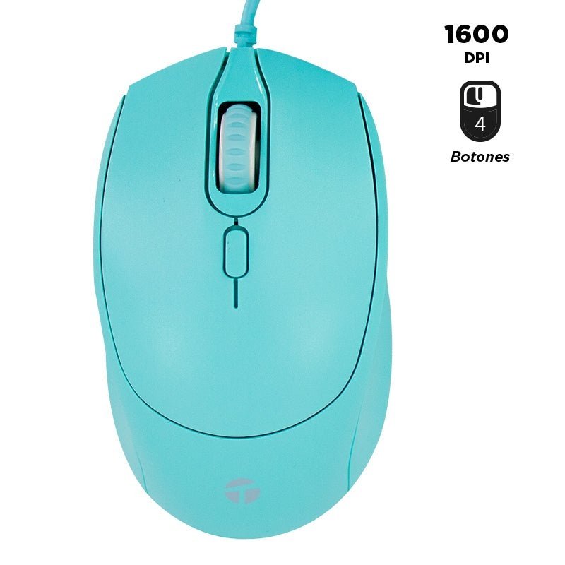 MOUSE OPTICO TEROS TE-1227S, USB, 4 BOTONES, COLOR VERDE — HILAX.PE Camaná