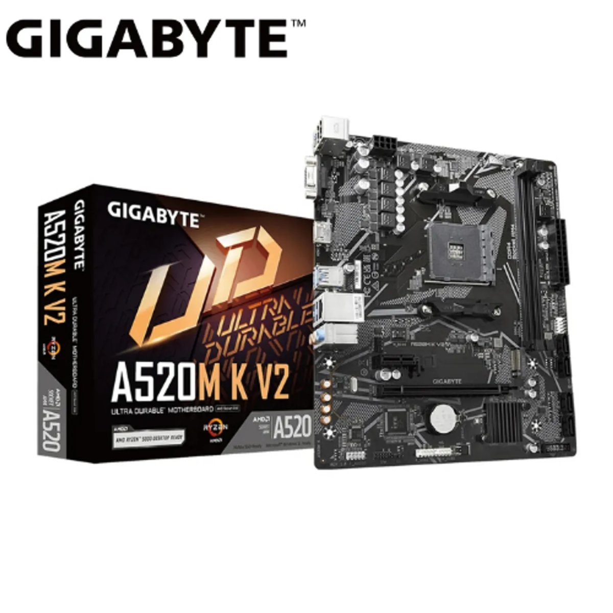 PLACA GIGABYTE A520M K V2 (rev. 1.0) Chipset AMD, Socket AM4, Micro ATX — HILAX.PE Camaná