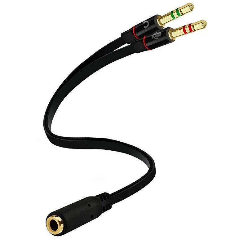 ADAPTADOR AUDIO 1 JACK (HEMBRA) A 2 JACK (MACHO)