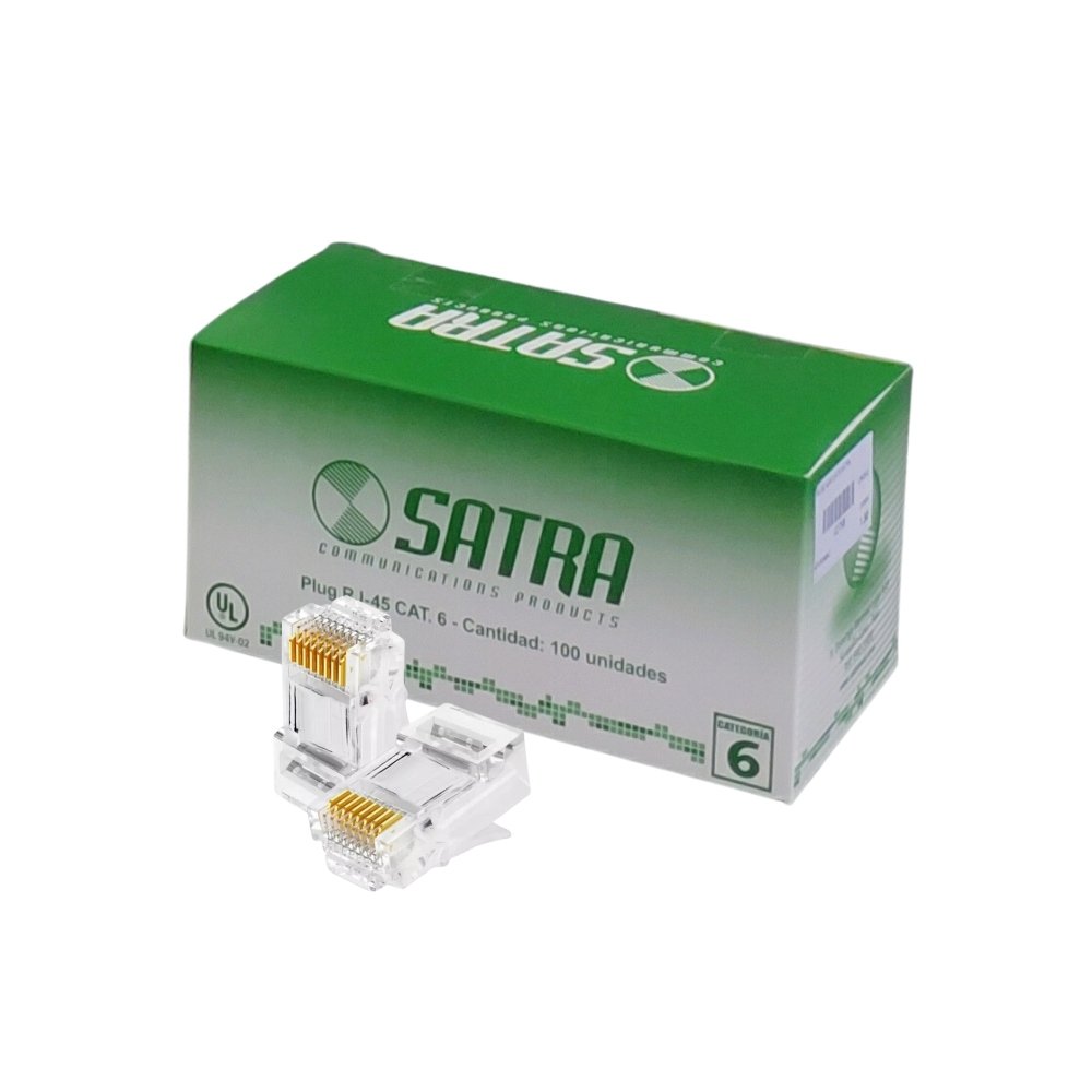CONECTOR PLUG RJ45 CAT 6 SATRA