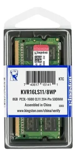 MEMORIA RAM SODIMM KINGSTON 8GB DDR3-1600MHZ KVR16LS11/8WP — HILAX.PE Camaná
