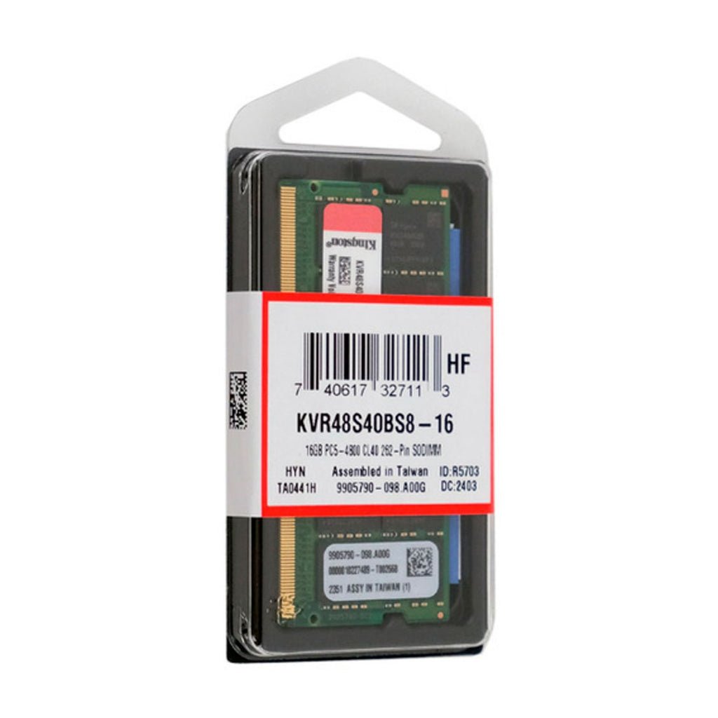 MEMORIA RAM SODIMM KINGSTON 16GB DDR5-4800 MHZ, KVR48S40BS8-16 — HILAX.PE Camaná