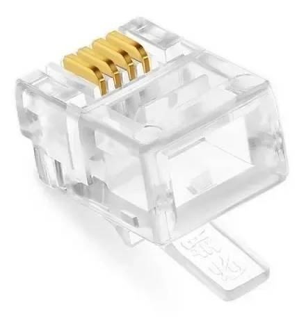 CONECTOR PLUG RJ11 TELEFONICO 4 PINES