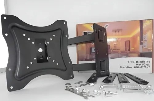 SOPORTE TV MONITOR HDL-117B-2 PARED BRAZO MÓVIL 14 A 55 PULGADAS NEGRO en HILAX.PE — Camaná, Arequipa
