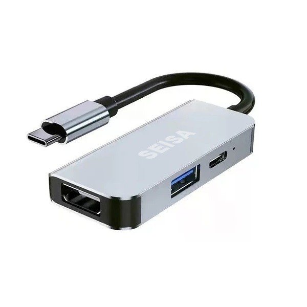 HUB ADAPTADOR SEISA 3 EN 1 BYL-2122 TIPO C - HDMI,USB 3.0,TIPO C