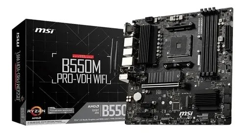PLACA MADRE MSI B550M PRO-VDH WIFI, AMD B550, AM4 SOCKET, VGA, HDMI, DP, USB 3.2 GEN1 — HILAX.PE Camaná