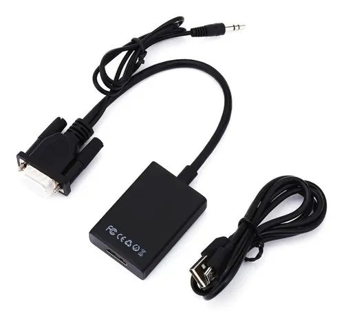 ADAPTADOR VGA A HDMI / AUDIO CAJA VERDE