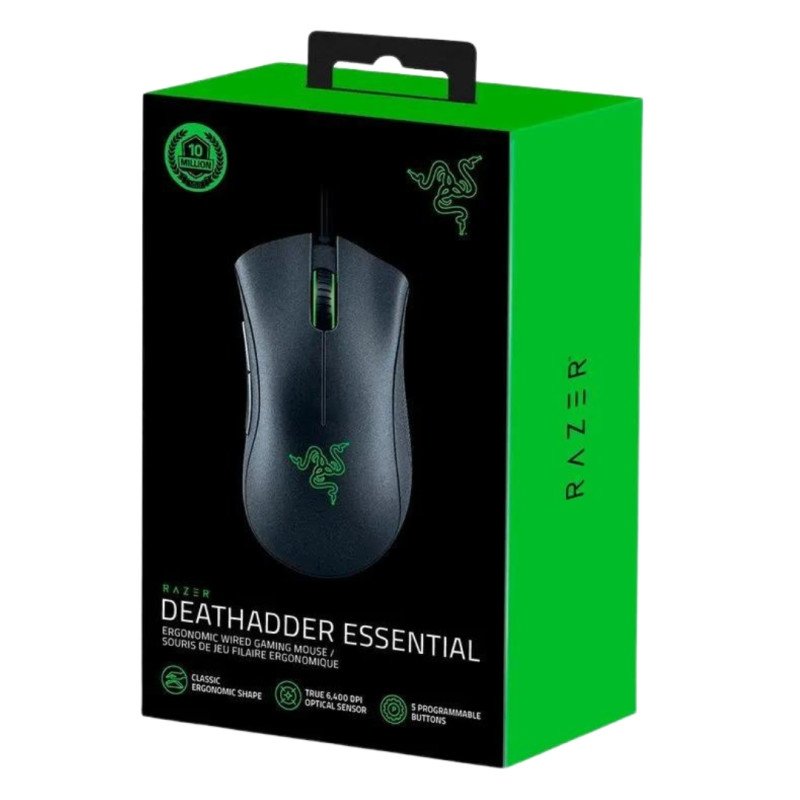 MOUSE RAZER DEATHADDER ESSENTIAL 6400DPI SWITCH MECHANICAL BLACK