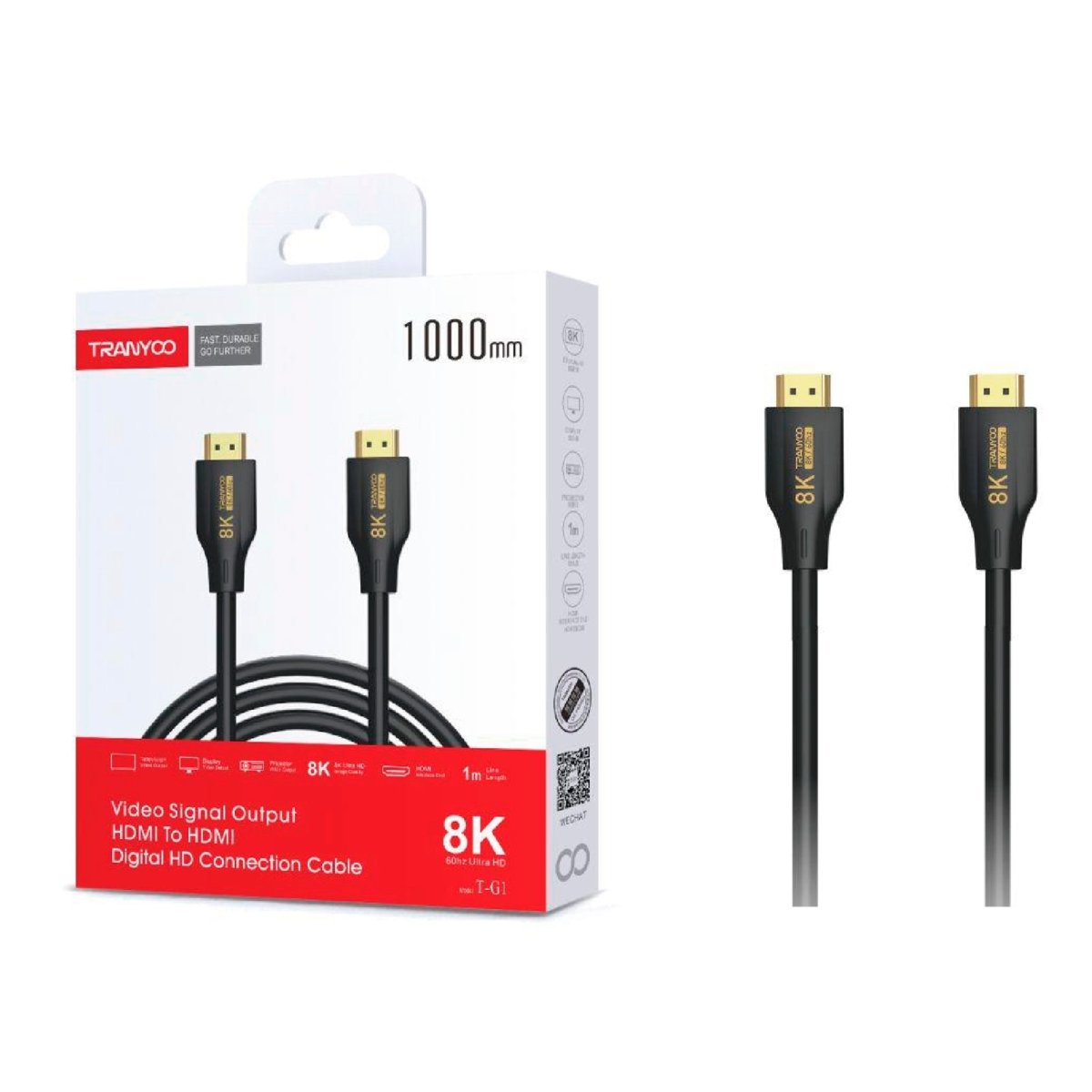 CABLE HDMI T-G1 1M TRANYOO 8K