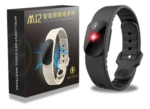 PULSERA ANTIESTATICA CON PILA RECTANGULAR BLANCO M12