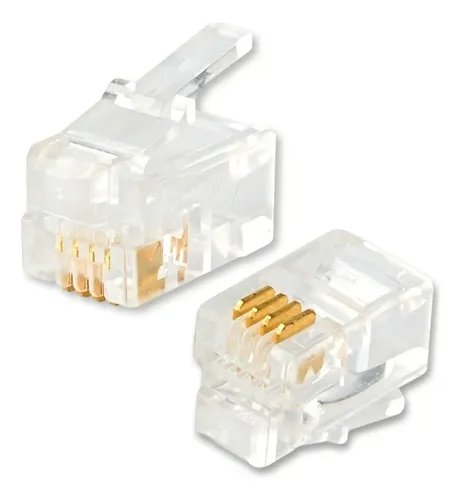 CONECTOR PLUG RJ09 AURICULAR / TELEFONICO 4 PINES