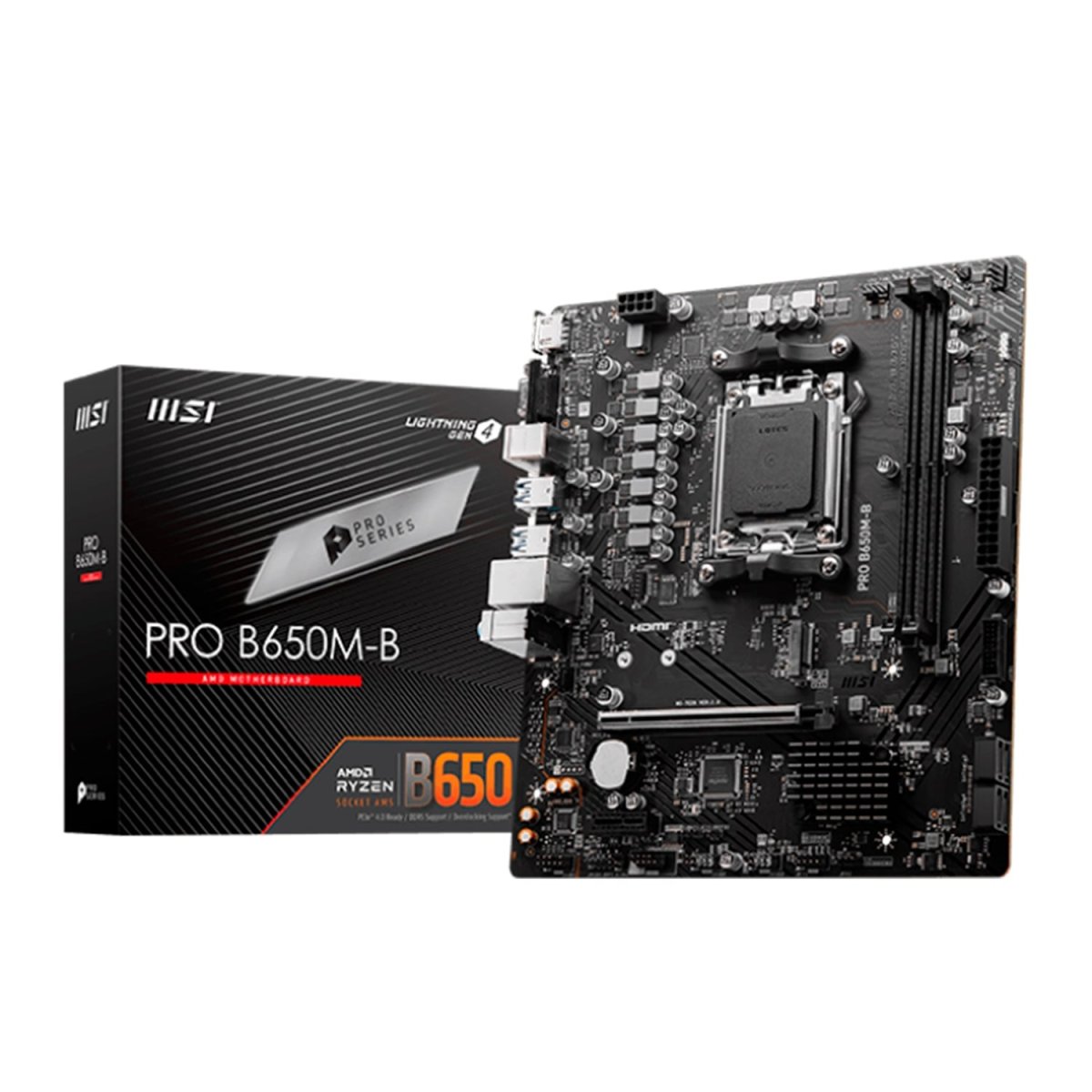 PLACA MADRE MSI PRO B650M-B, CHIPSET AMD B650, SOCKET AMD AM5, MATX — HILAX.PE Camaná