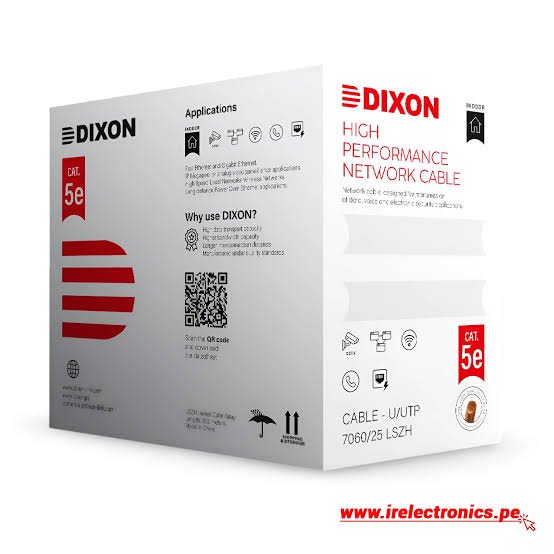 CABLE UTP DIXON 7060 CAT 5E GRIS 4PX25AWG NEGRO — HILAX.PE Camaná