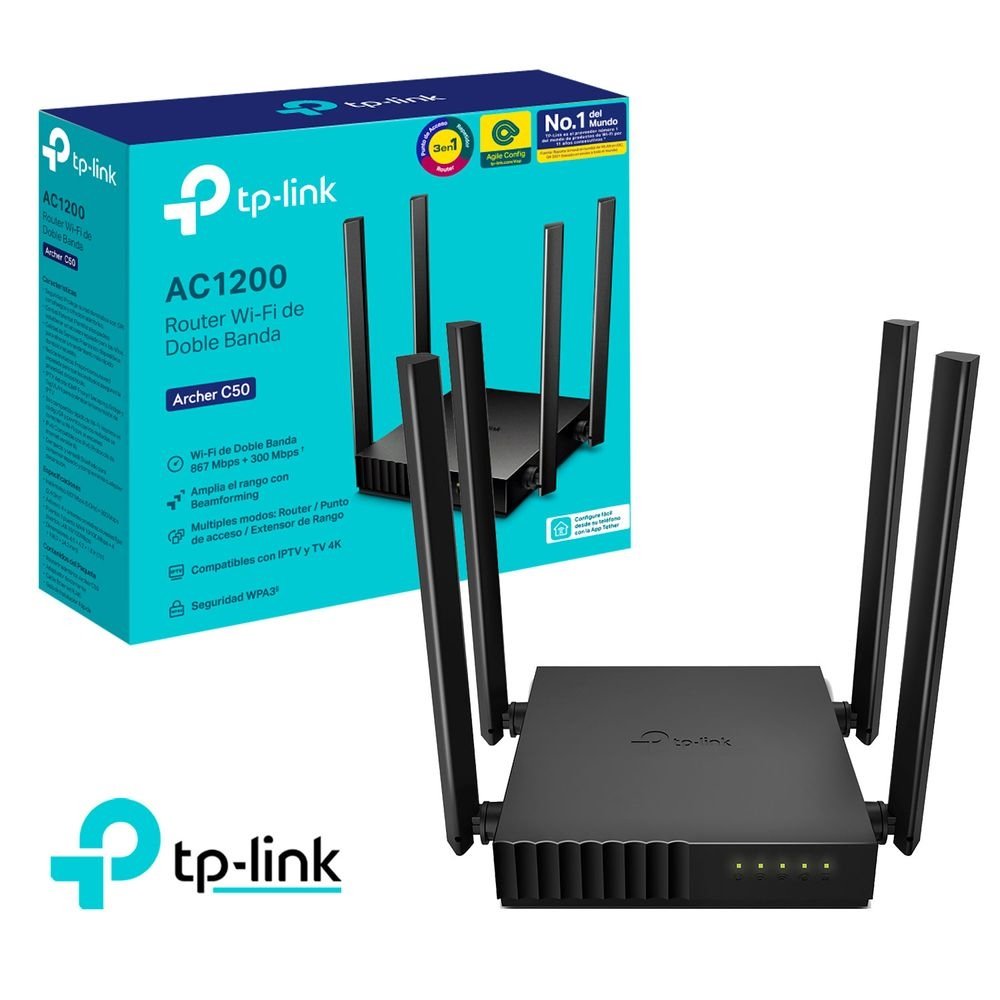 ROUTER TP-LINK ARCHER C50 AC1200 DUAL BAND 3 EN 1