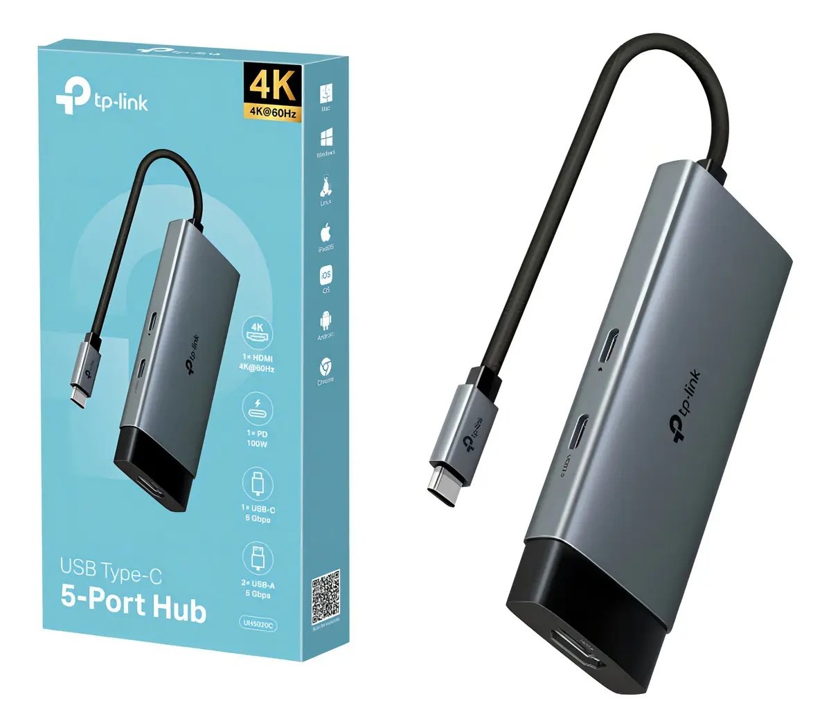 HUB TIPO C TP-LINK UH5020C, 5 en 1, HDMI, 2TIPO C, 2USB — HILAX.PE Camaná